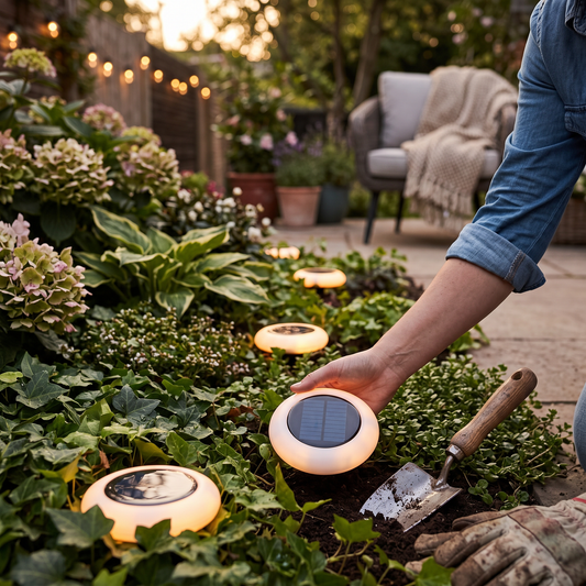 Solar Mood Light (4 Pack) in use