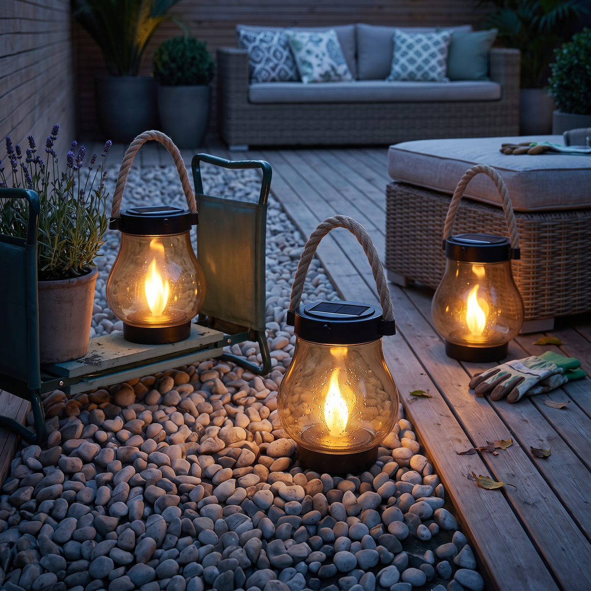 Solar Outdoor Lantern Lights lifestyle photo