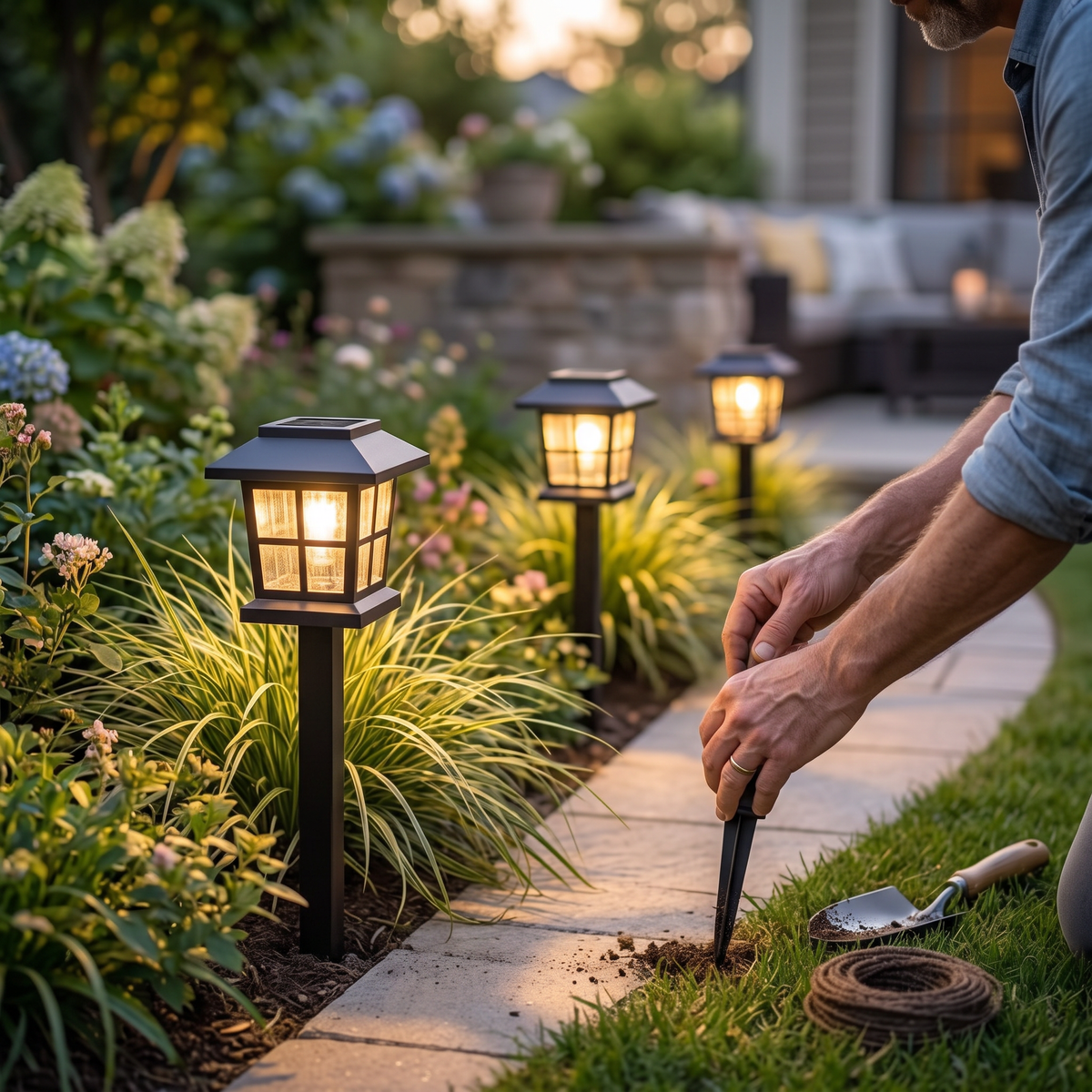 Solar Pathway Garden Light lifestyle photo