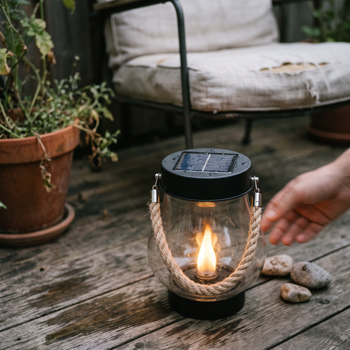 Solar Outdoor Lantern Lights lifestyle photo