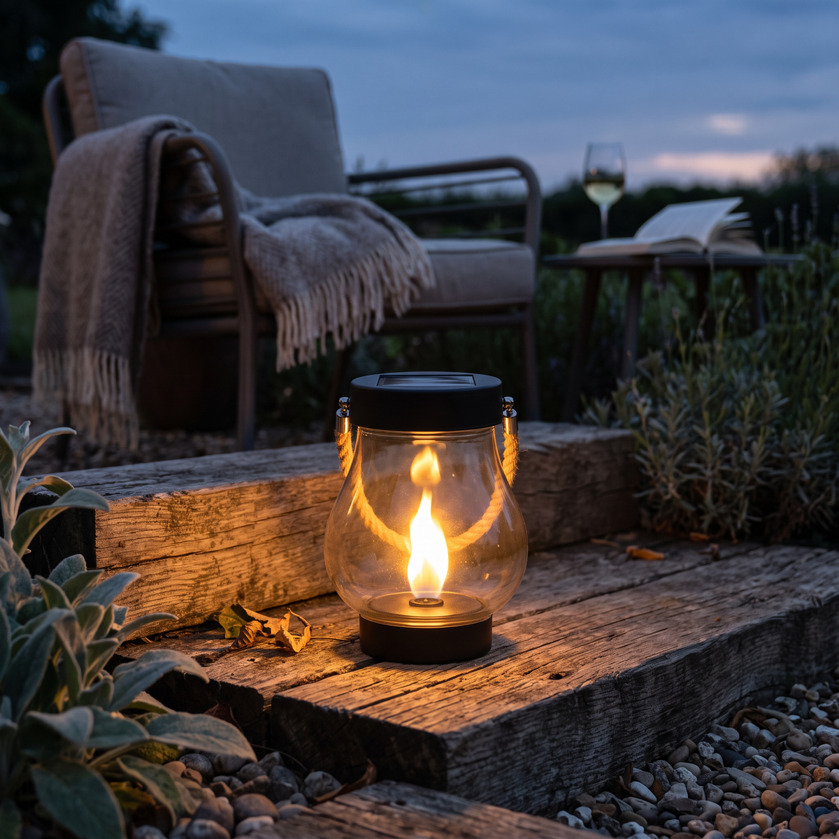 Solar Outdoor Lantern Lights lifestyle photo