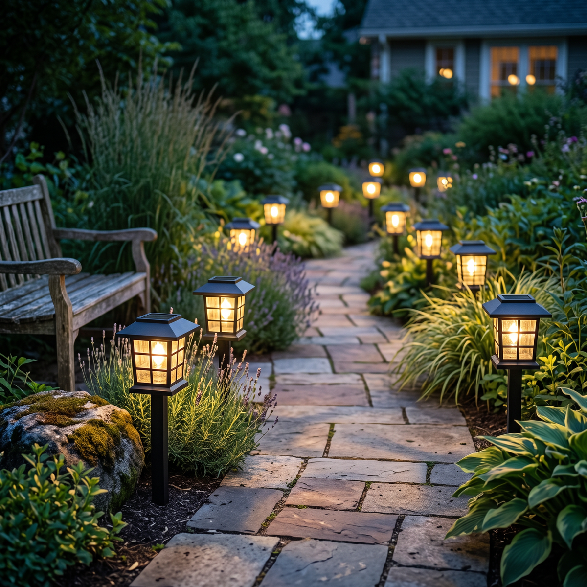 Solar Pathway Garden Light lifestyle photo