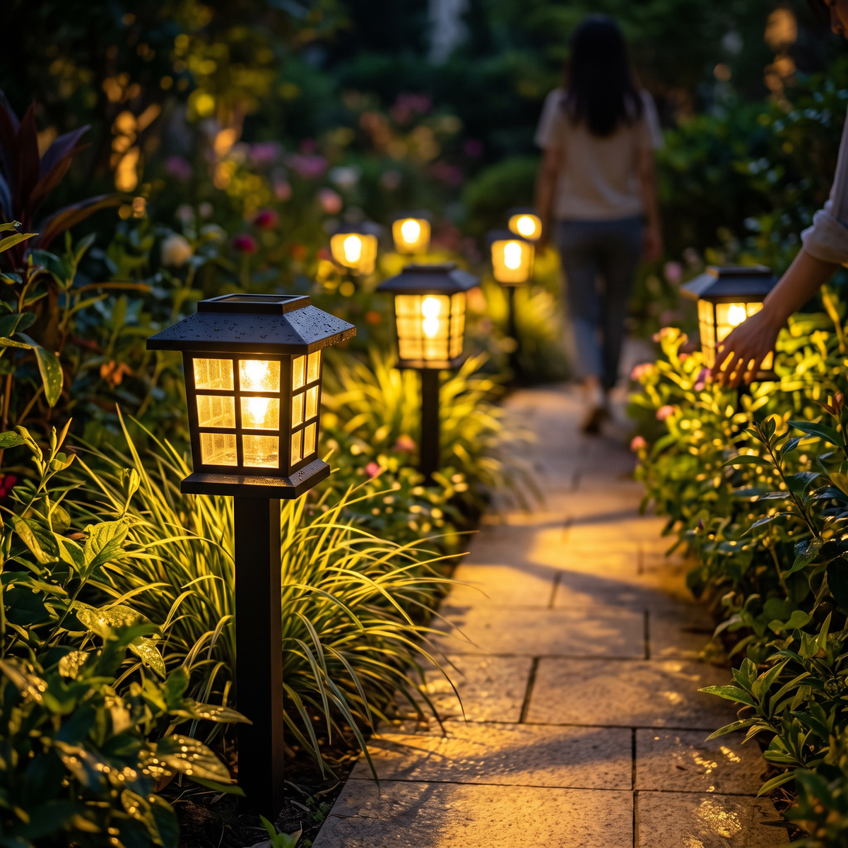 Solar Pathway Garden Light - Yellow