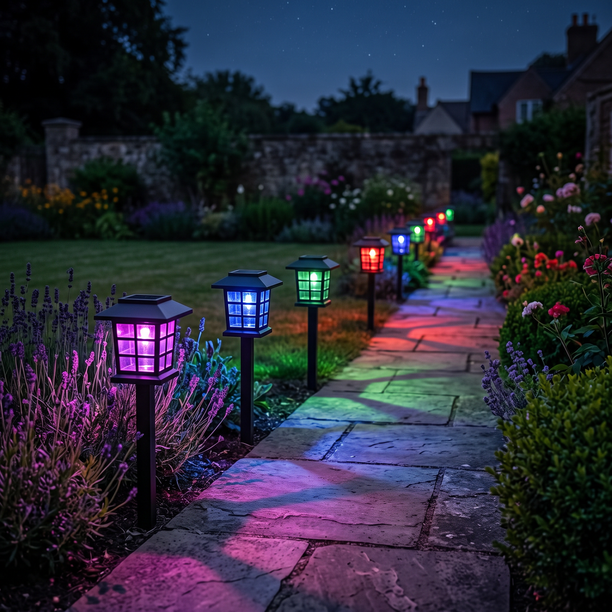 Solar Pathway Garden Light - RGB