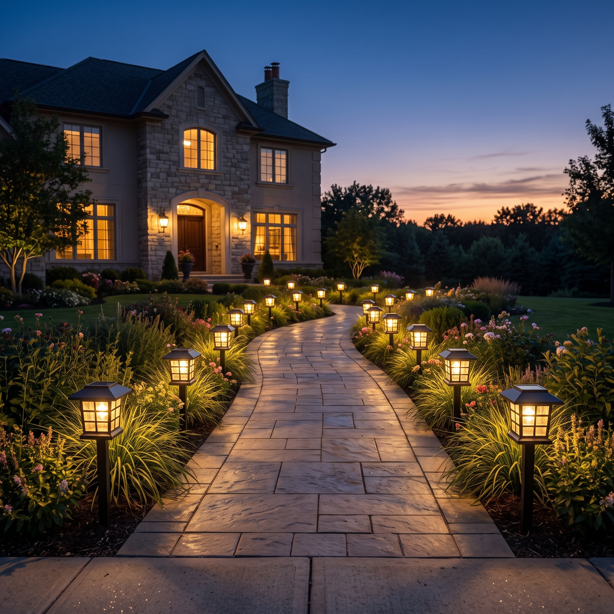 Solar Pathway Garden Light lifestyle photo - wide