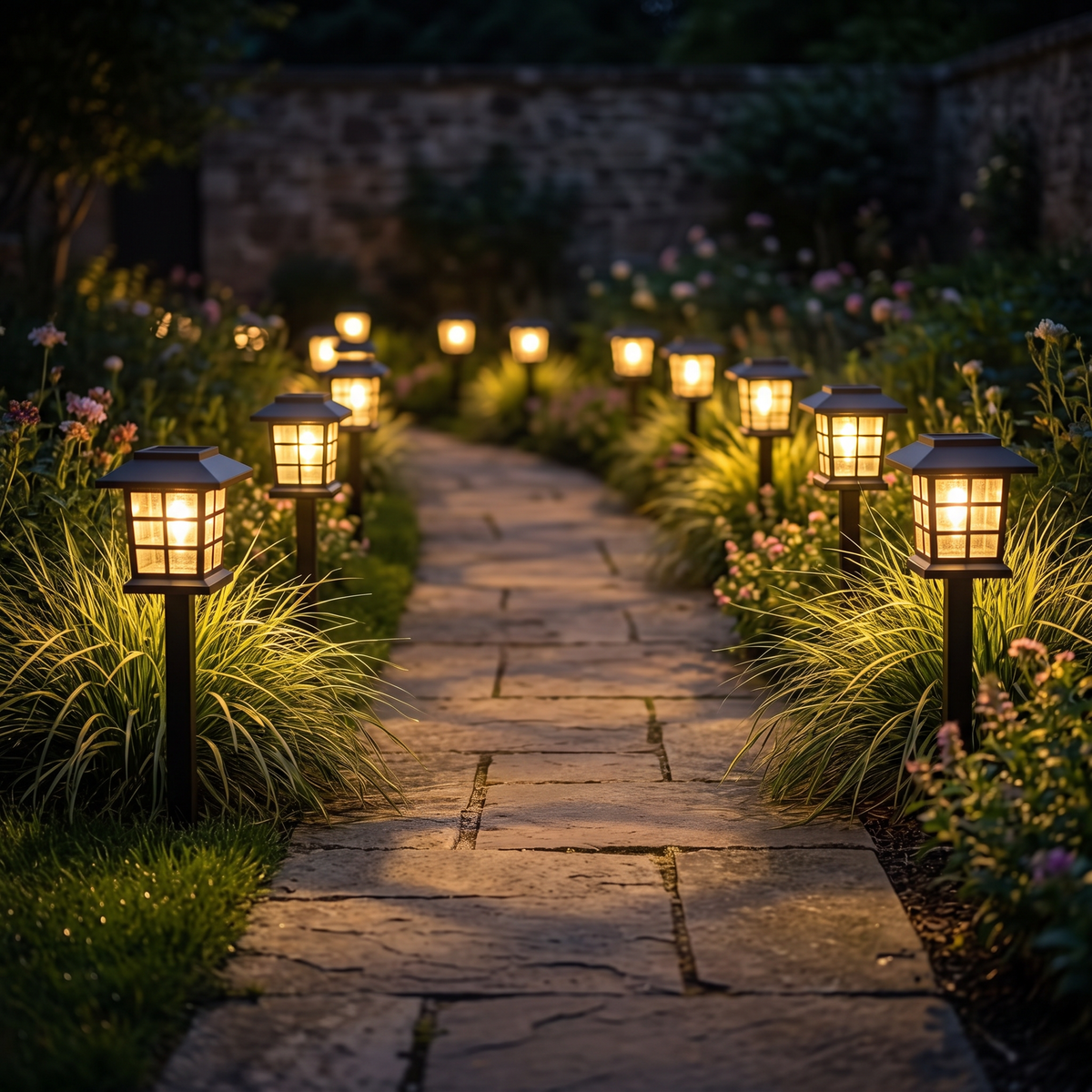 Solar Pathway Garden Light - Warm White