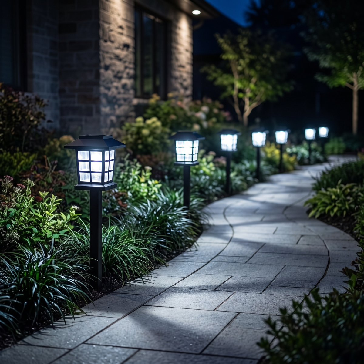 Solar Pathway Garden Light - White