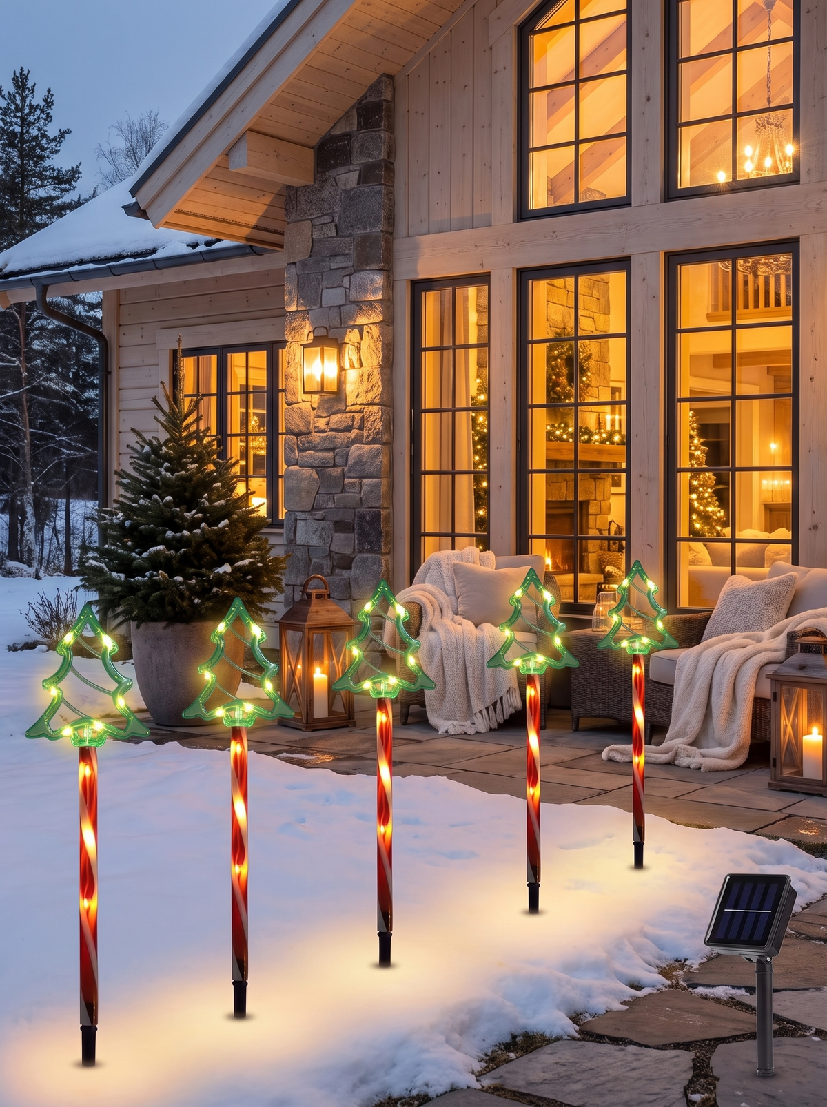 A Row of Trees on the Lawn