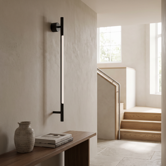 Wall sconce in a hallway in daylight