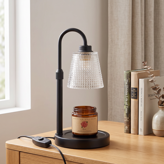 Candle warmer lamp on a shelf in daylight